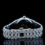 AP Royal Oak Blue Arabic Dial Iced Out Moissanite Diamond Watch